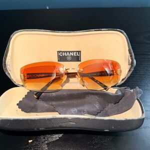 be vintage Chanel rimless sunglasses,